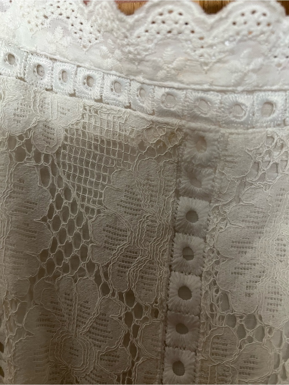 Simple White Lace Ruffled Kids Dress - Picture 3 of 10